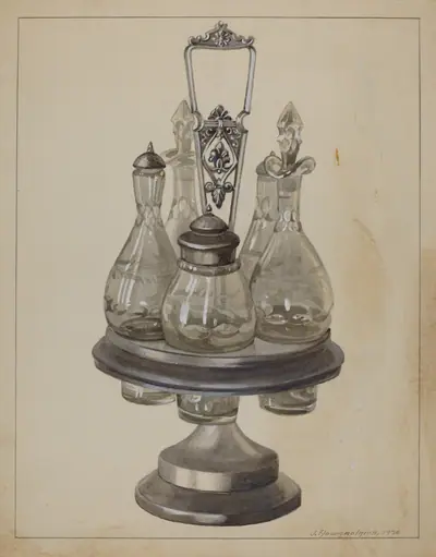 Pewter Caster