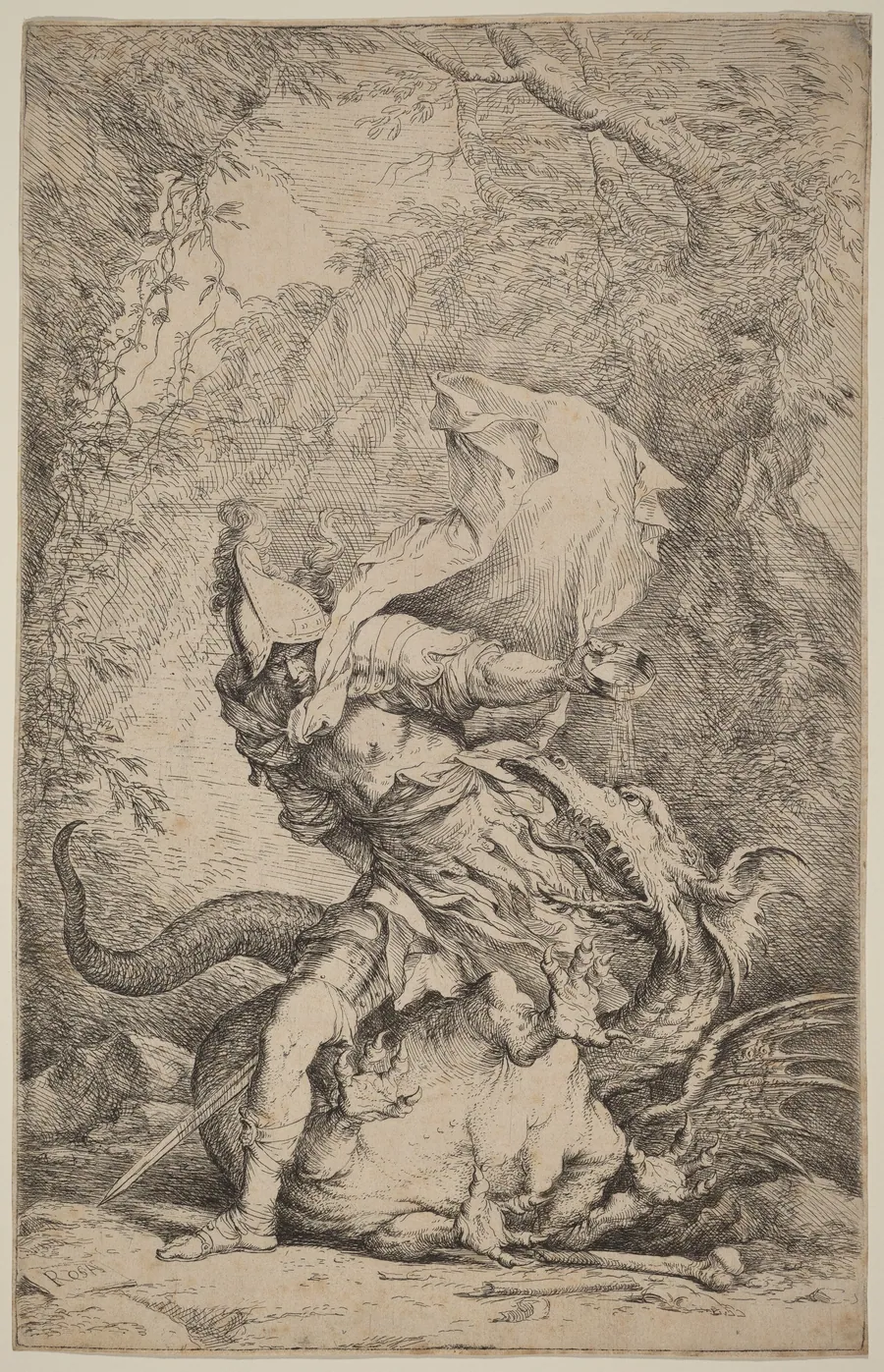 Jason and the Dragon by Salvator Rosa