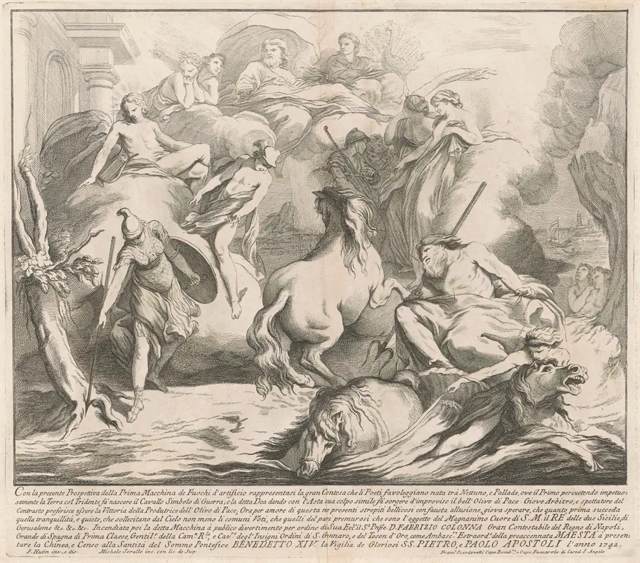 The Prima Macchina for the Chinea of 1742: The Contest of Neptune and Minerva by Miguel de Sorellò