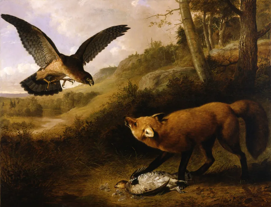 Disputed Game by Thomas Hewes Hinckley, born Milton, MA 1813-died Milton, MA 1896