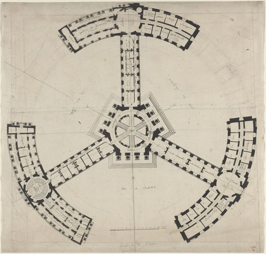 Ground Plan for an Academy of the Fine Arts by French 18th Century
