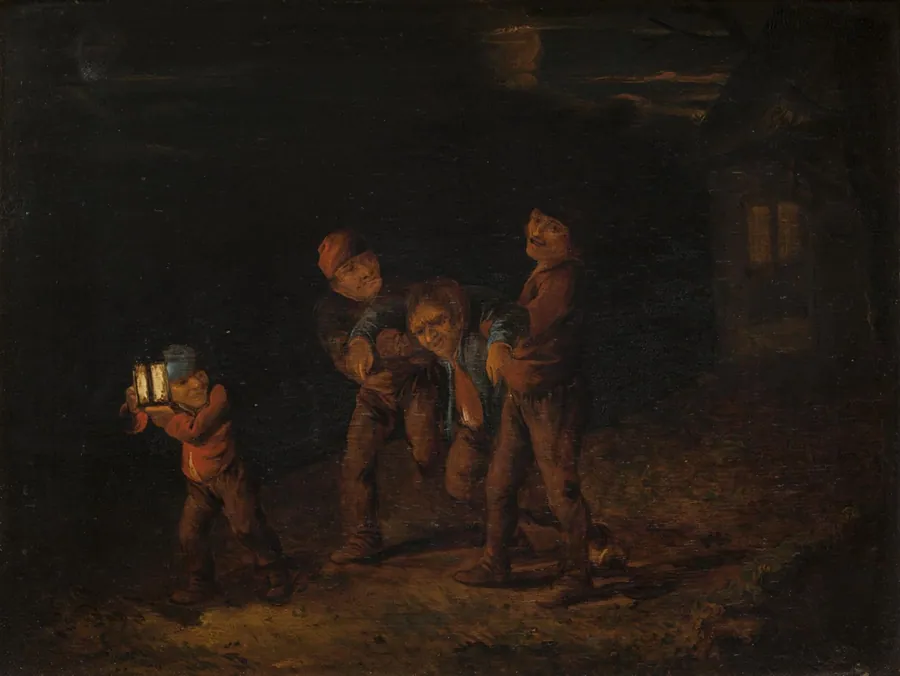Den drukne føres hjem by Ubekendt