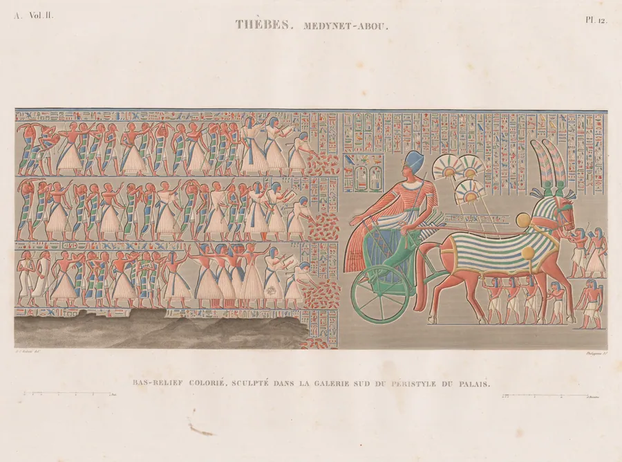 Description of Egypt: Thebes. Medynet-Abou, Vol. II, Pl. 12 by Henri Joseph Redouté