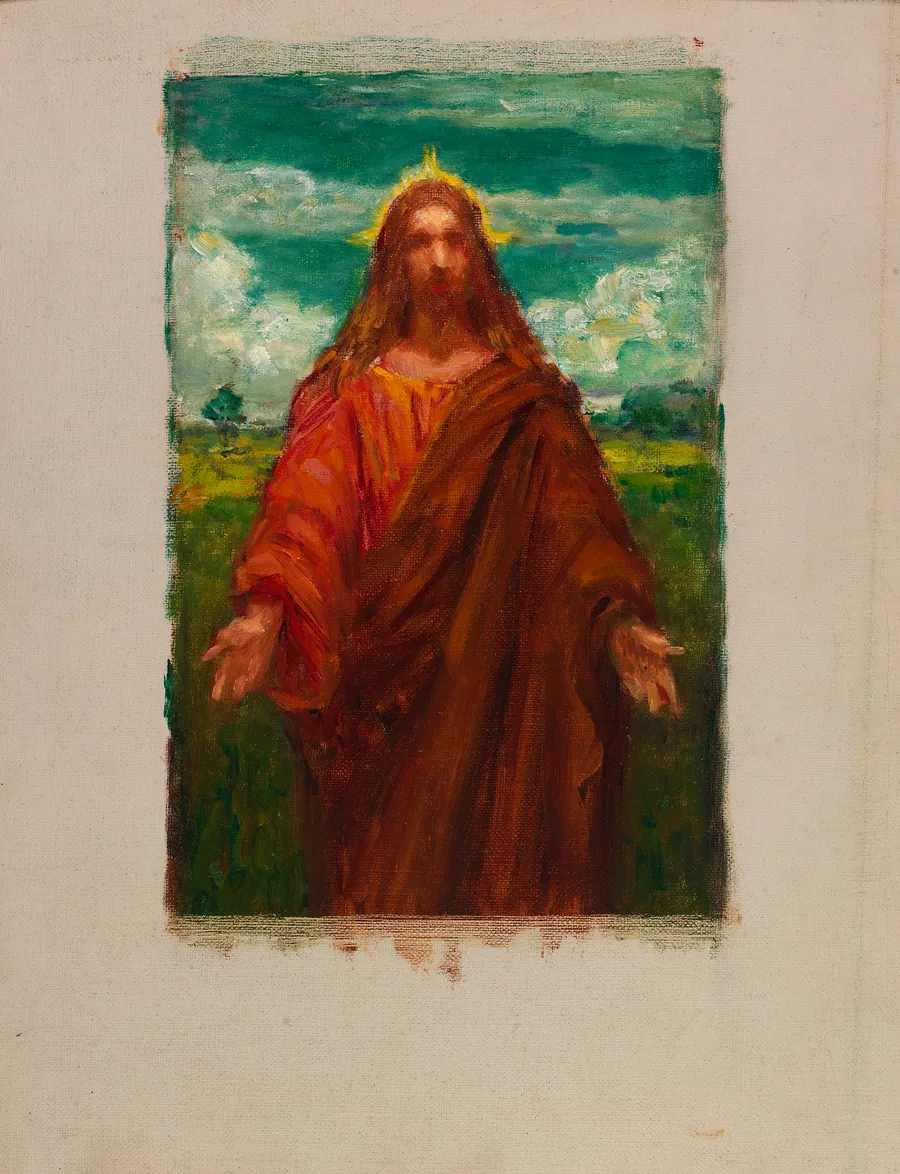 Study for "Christ" by Kenyon Cox, born Warren, OH 1856-died New York City 1919