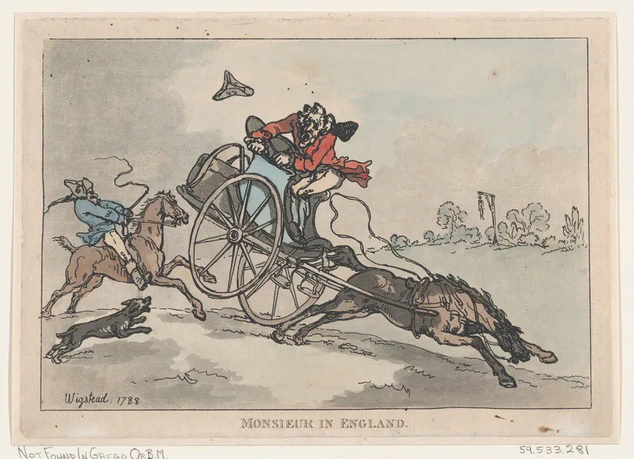 Monsieur in England by Henry Wigstead