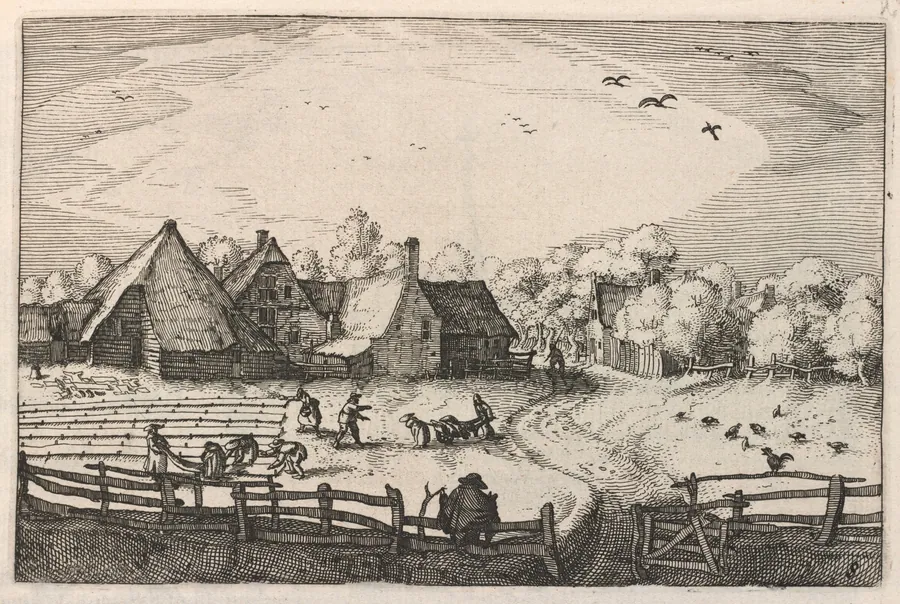 Blekerye aededuyne gelegen (Farms and Bleaching-Fields) by Claes Jansz Visscher