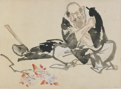 Buddhist allegory of a priest burning cherry branches