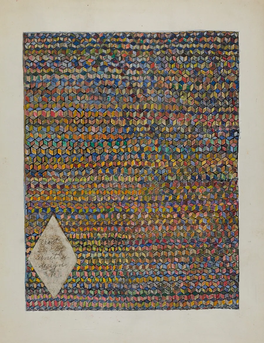 Silk Patchwork Quilt by Florence Elizabeth Atkins