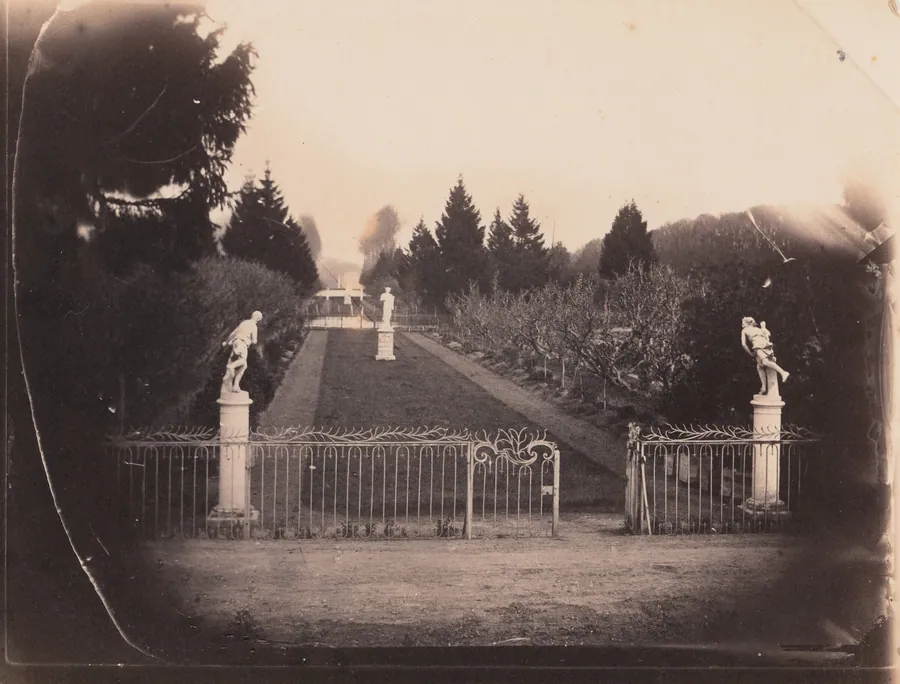 Garden Scene with Statuary by Paul Thivier