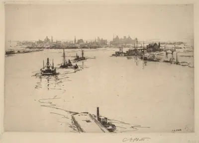 Williamsburg from the Bridge (Sketch)