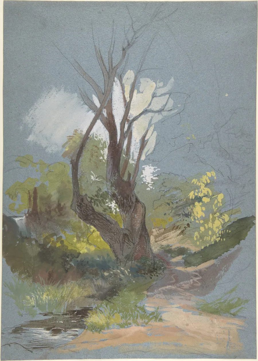 Mountain Path with a Tree by Friedrich Nerly