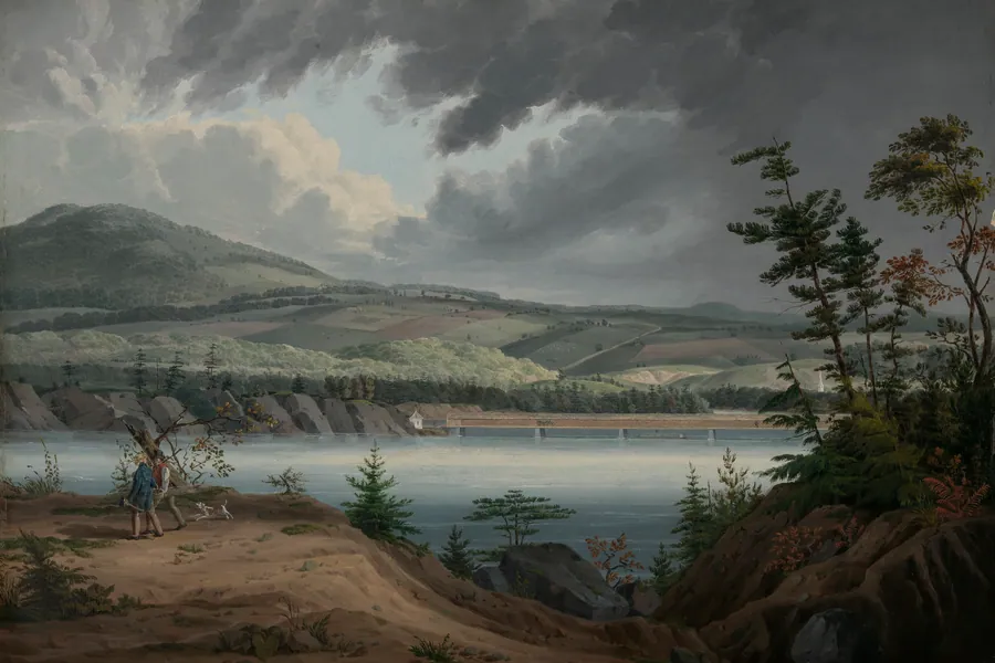 View of Cohoes by J.W. Hill, born London, England 1812-died West Nyack, NY 1879