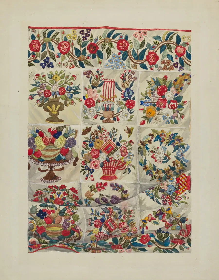 Applique Quilt (Friendship Quilt) by Verna Tallman