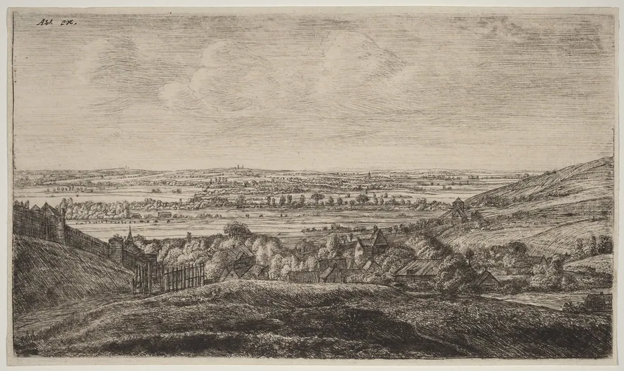 Hamlet in a Valley by Anthonie Waterloo