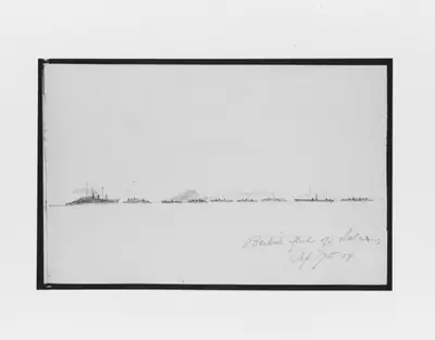 British Fleet off Salamis (from Sketchbook)