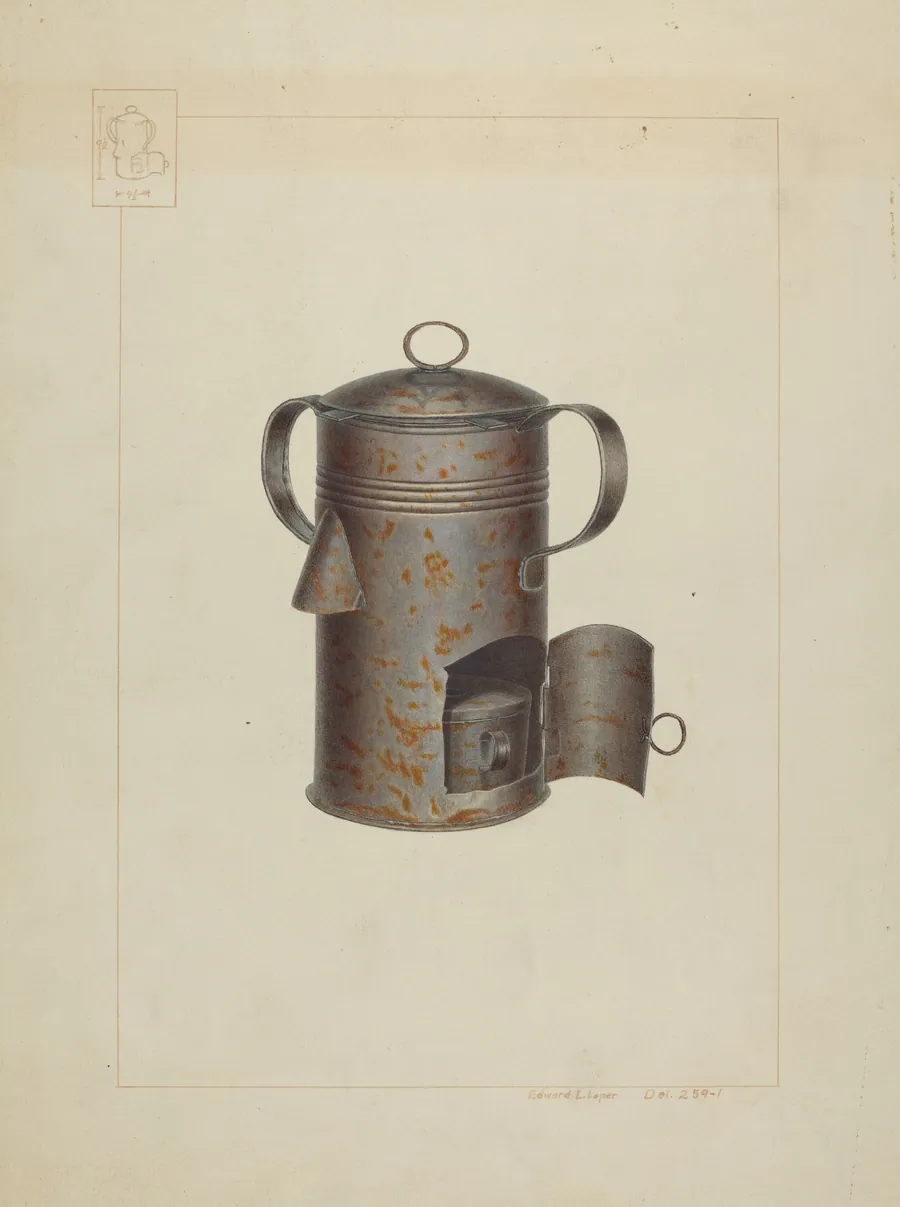 Tin Milk Warmer by Edward L. Loper