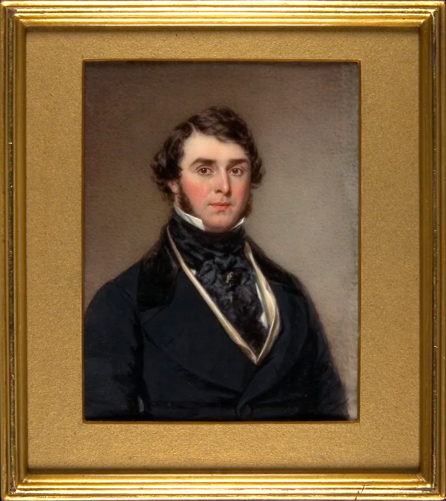 Portrait of a Man by George H. Hite, born Urbana, OH 1807-died New York City ca. 1880
