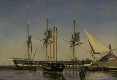 Fregatten "Niels Juel" ved hovedvagten på Nyholm