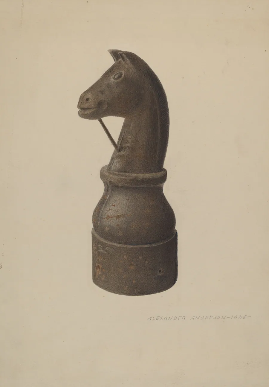 Horse Head Hitching Post by Alexander Anderson