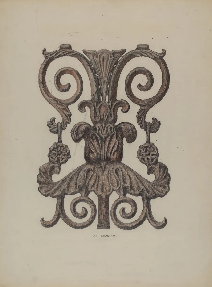 Section of Cast Iron Balcony by Austin L. Davison
