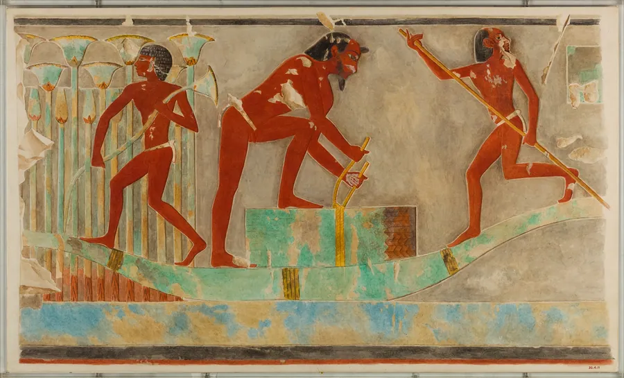 Men Gathering Papyrus by Hugh R. Hopgood