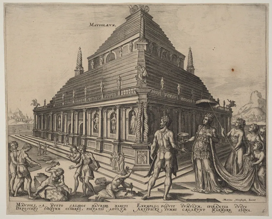 Mausolaeum (The Tomb of Mausolus at Halicarnassus) by Philip Galle