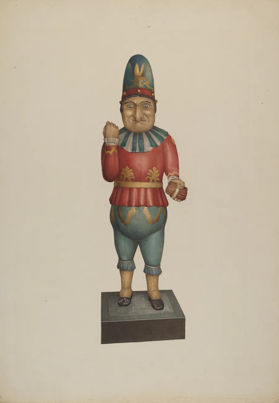 Cigar Store Figure: "Punch" by Robert Pohle