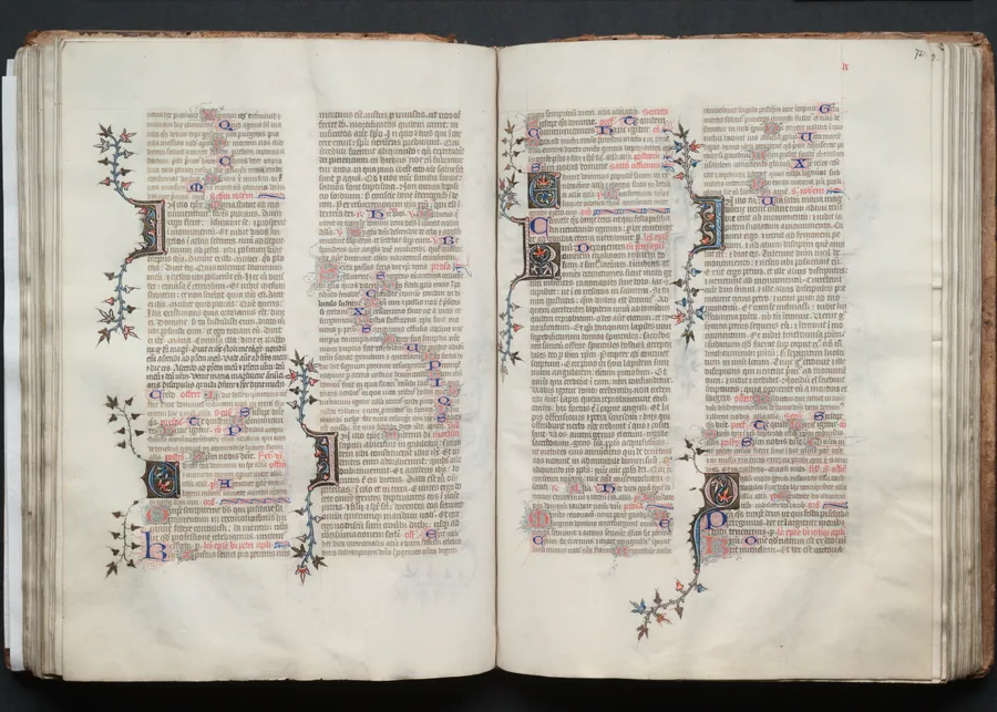 The Gotha Missal:  Fol. 71v, Text by Master of the Boqueteaux