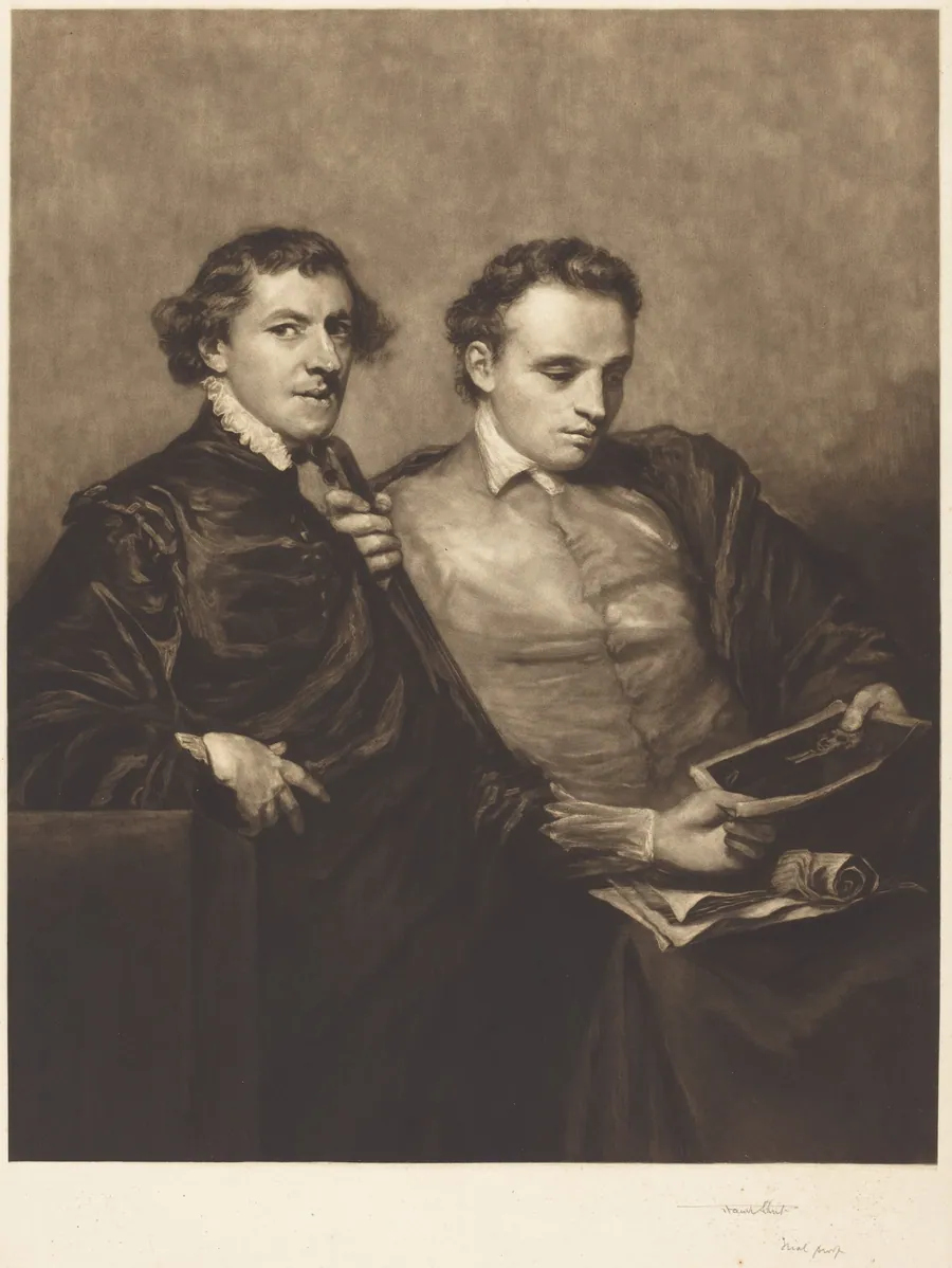 Portrait of Two Gentlemen by Frank Short