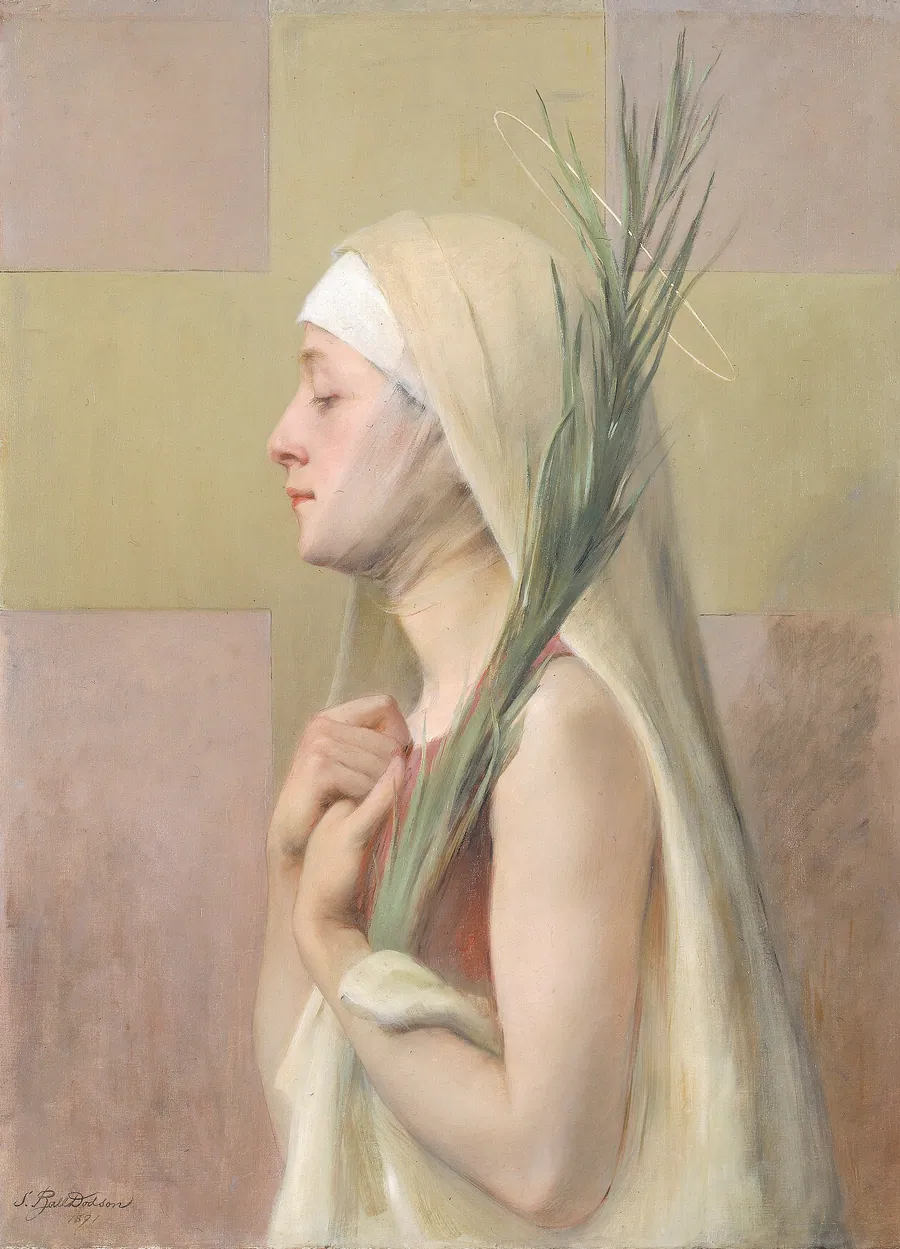 Une Martyre (Saint Thechla) by Sarah Paxton Ball Dodson, born Philadelphia, PA 1847-died Brighton, England 1906