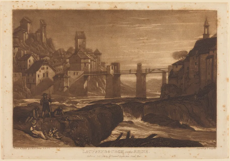 Lauffenbourgh on the Rhine by Thomas Hodgetts
