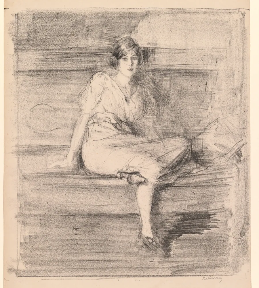 Untitled (Young Lady Seated) by Albert de Belleroche
