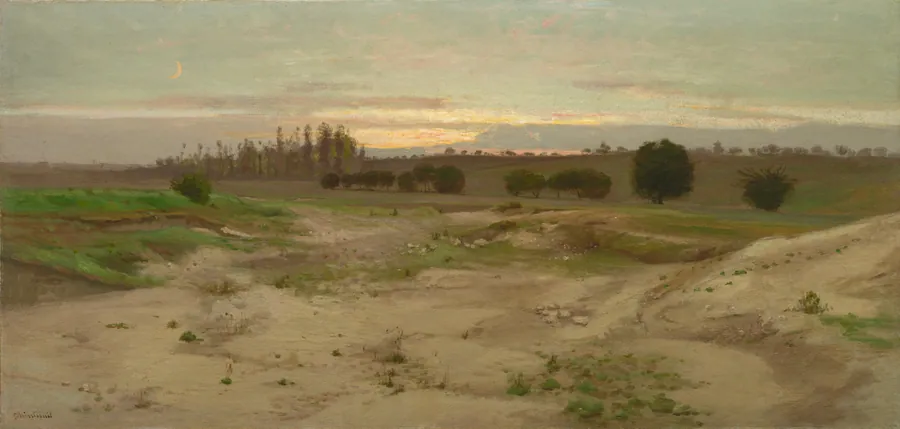The Marl Pit at Mulcent:  Evening by Antoine Chintreuil