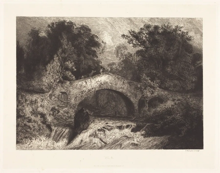 A Bridge in Auvergne (Un pont en Auvergne) by Paul Huet