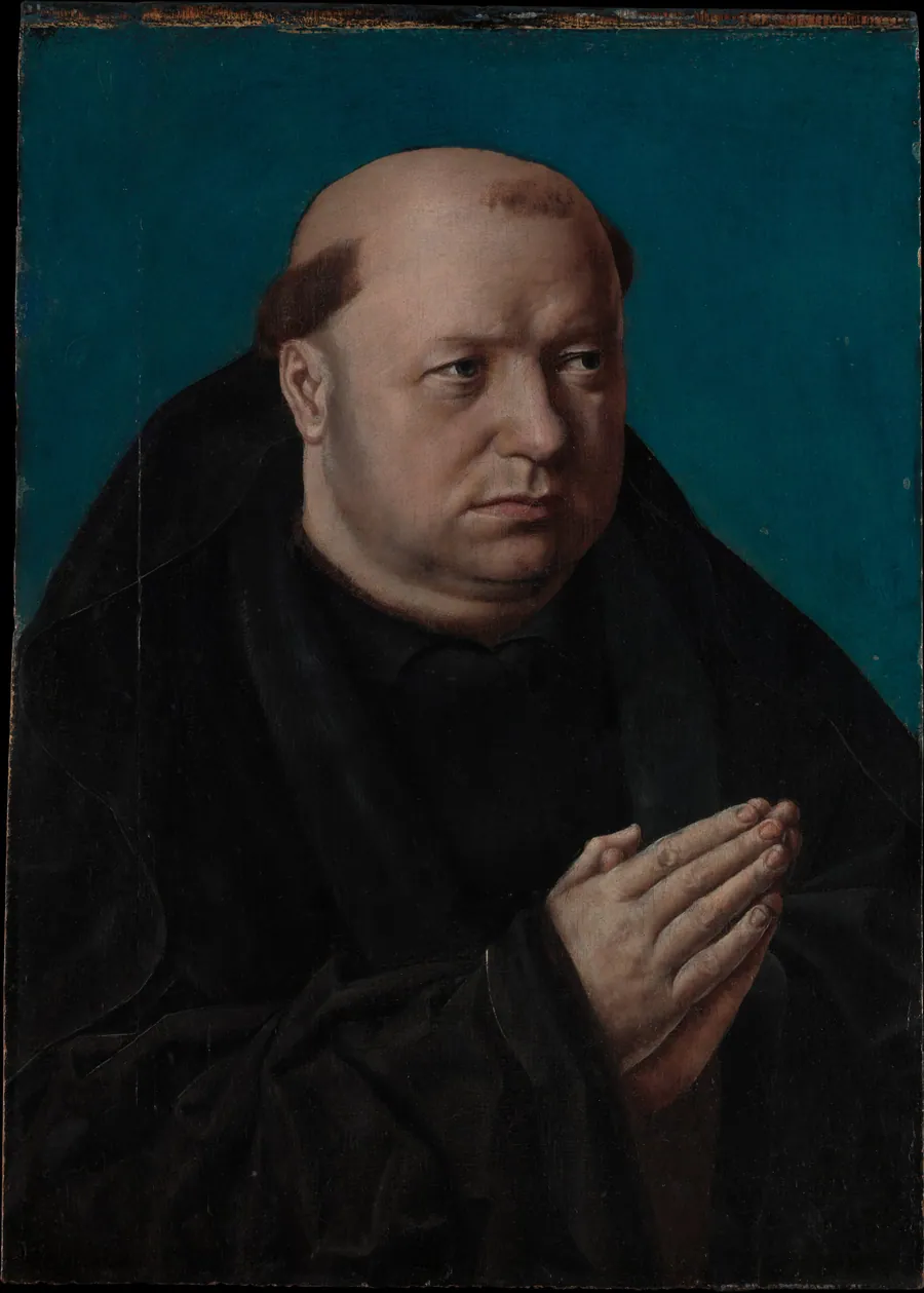 Portrait of a Monk in Prayer by French Painter