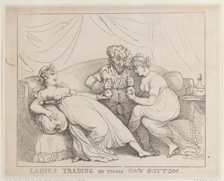 Ladies Trading on Their Own Bottom by Thomas Rowlandson