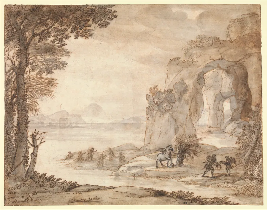 Perseus and the Origin of Coral by Claude Lorrain (Claude Gellée)
