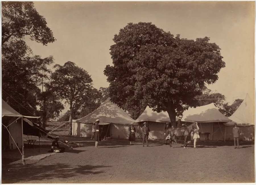 Major Martelli's Camp at Mhow by Raja Deen Dayal