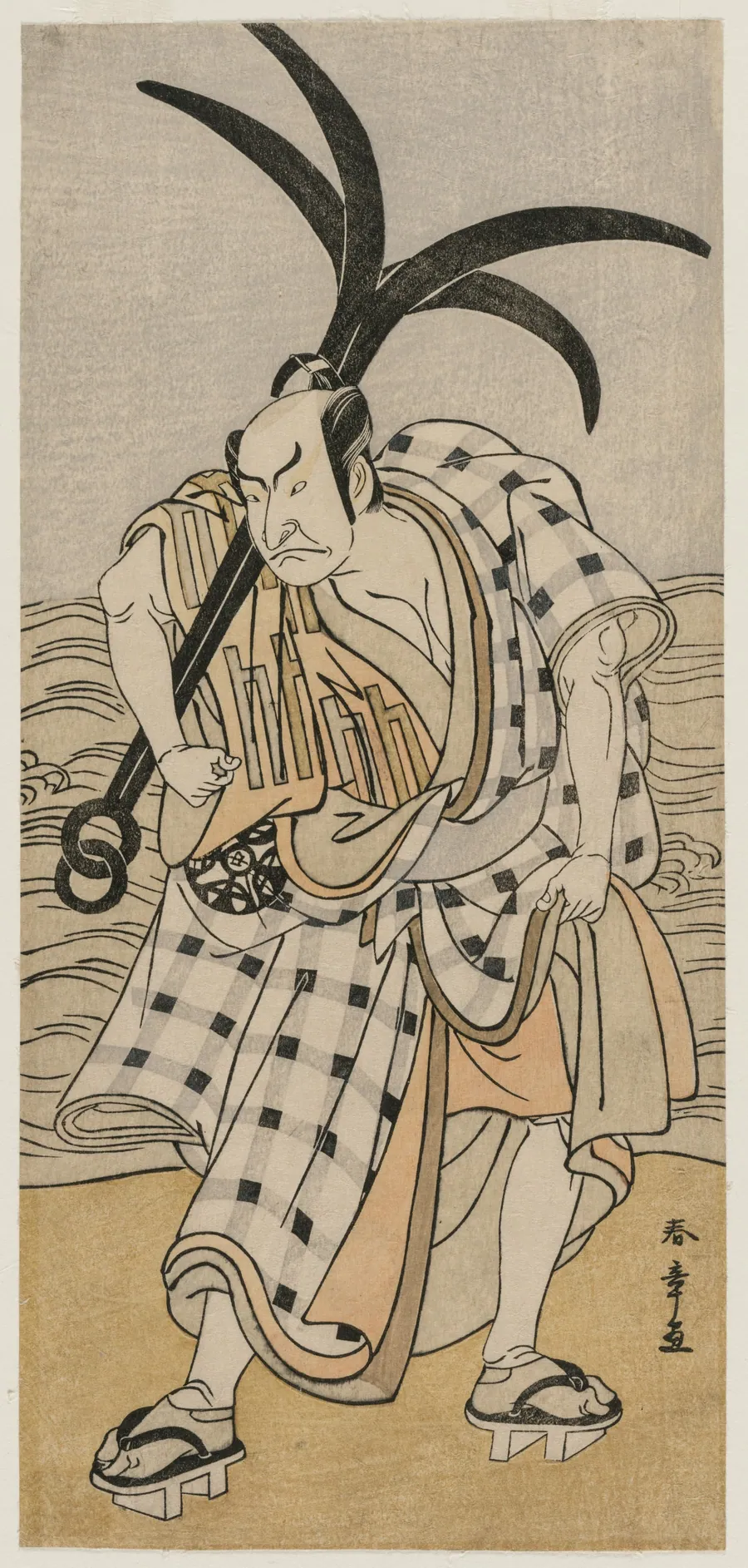 Nakamura Nakazo I as a Townsman Holding an Anchor by Katsukawa Shunshō