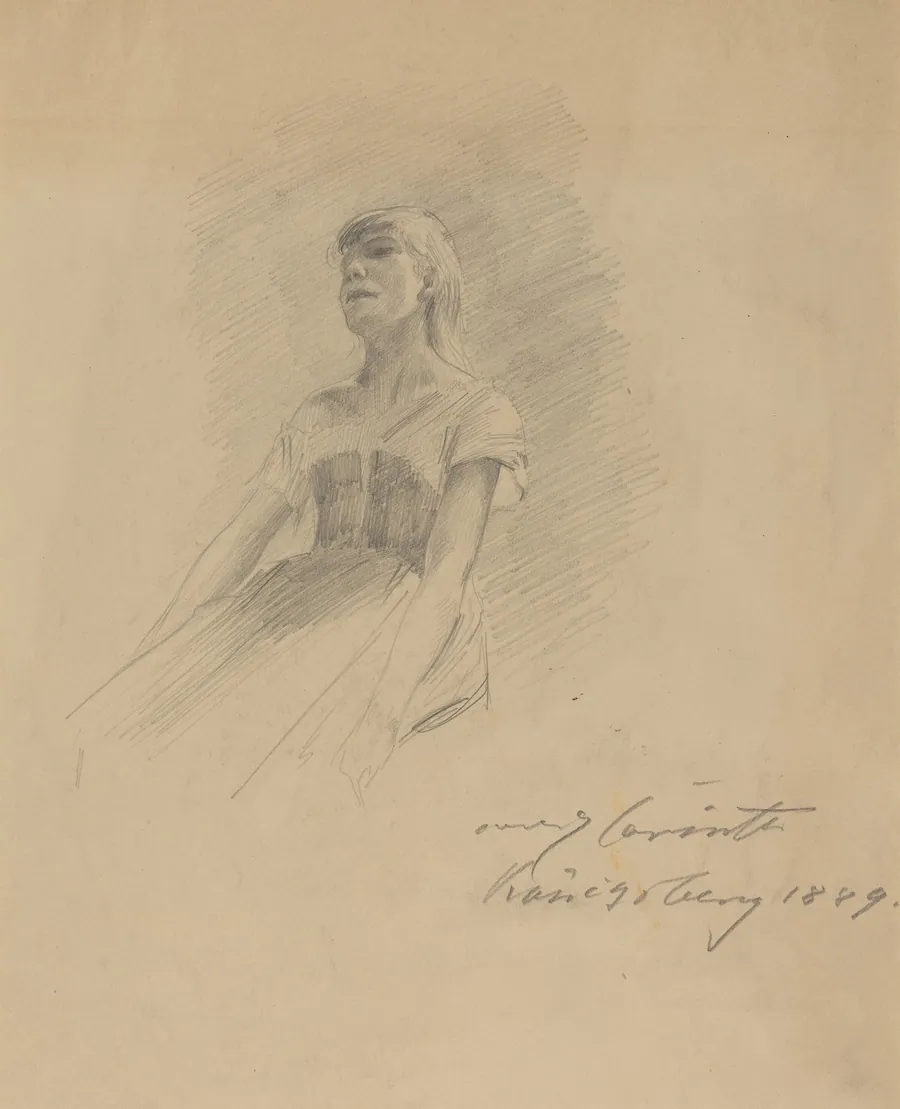 Seated Young Woman [recto] by Lovis Corinth