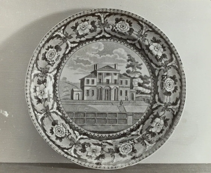 Plate - "Insane Hospital, Boston" by Helmut Hiatt