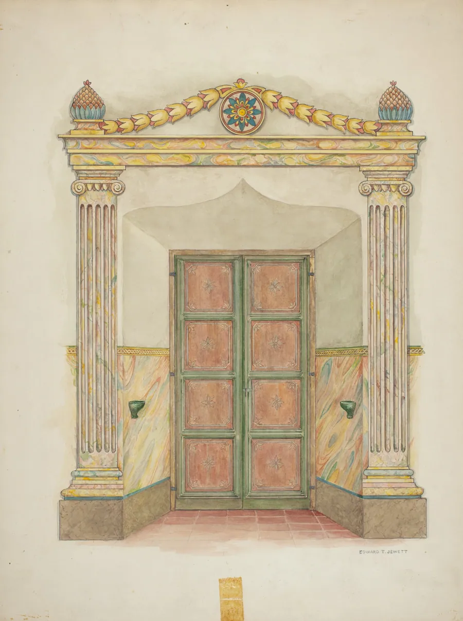 Doorway, Wall Painting and Doors by Edward Jewett
