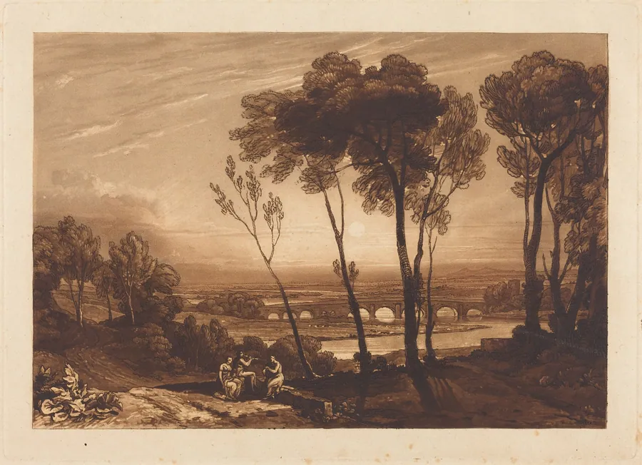 The Bridge in Middle Distance by Charles Turner