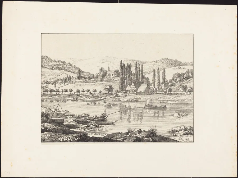 The Convent of Neuberg from Schlierbach by Ernst Fries
