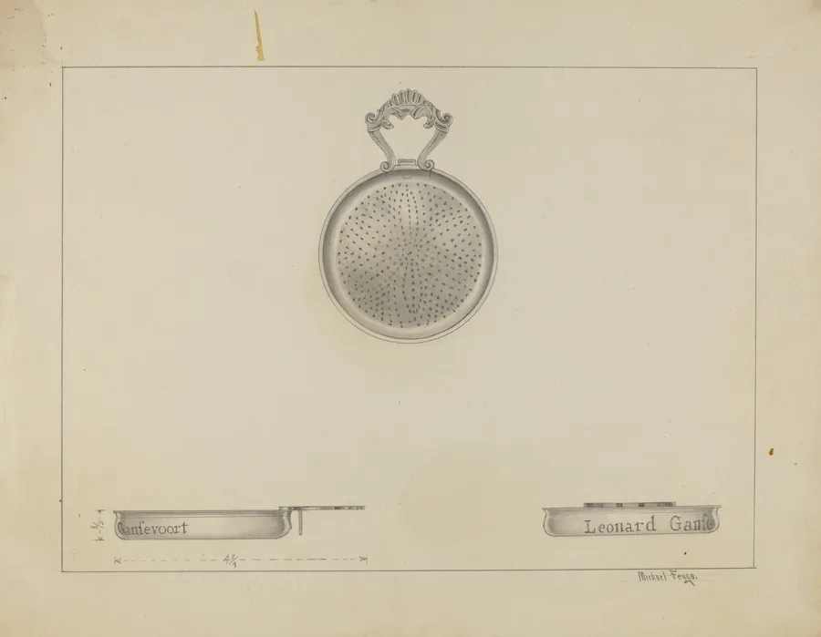 Silver Lemon Strainer by Michael Fenga
