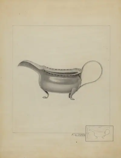 Silver Sauce Boat