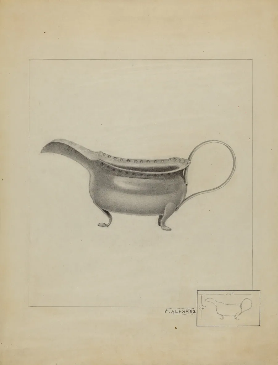 Silver Sauce Boat by Francisco Alvarez