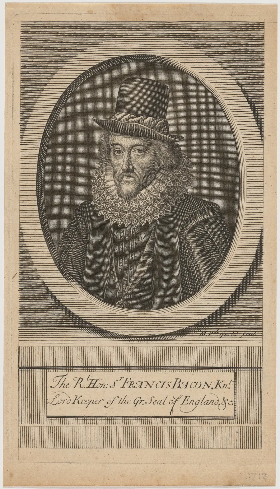 The Right Honorable Sir Francis Bacon, Knight by Michiel van der Gucht