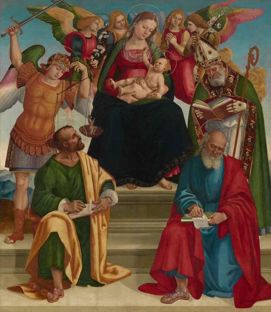 Madonna and Child with Saints and Angels by Luca Signorelli