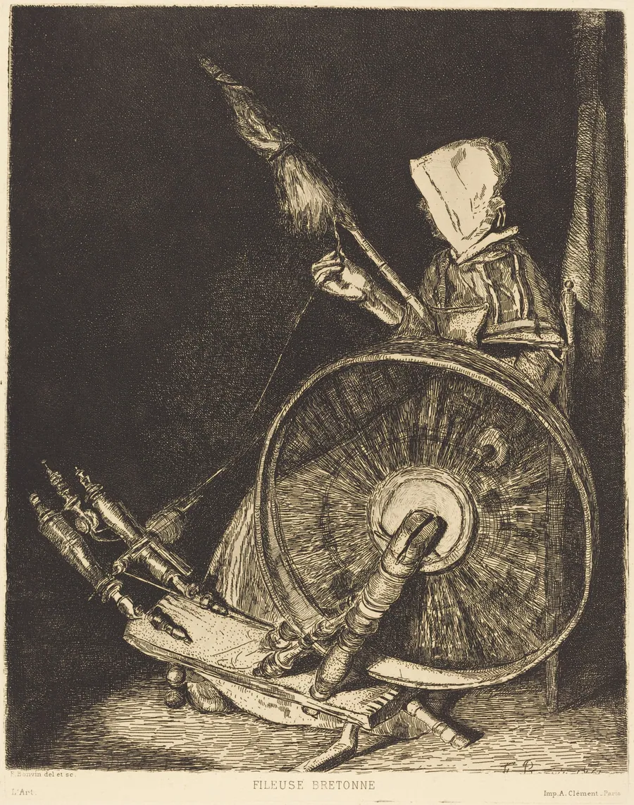 Fileuse Bretonne (Breton Spinner) by François Bonvin